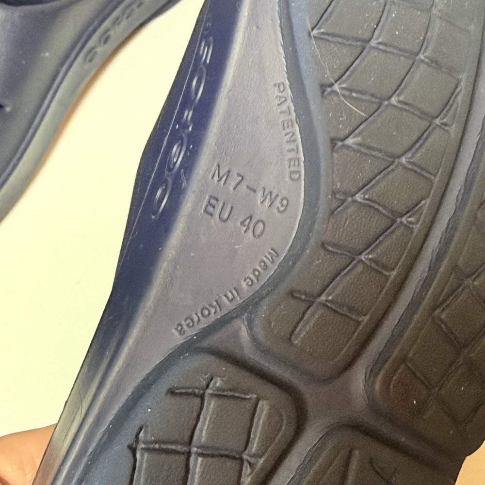Oofos Ooahh Recovery Slide Sandals Navy Orthopedic Cushioned Women's 9 Men's 7 - Picture 8 of 10